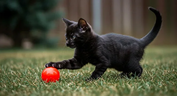 Playful Melanistic Bengal Kitten