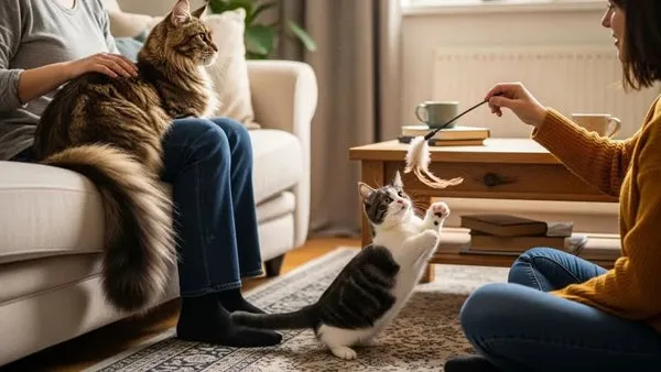 Differences in personality between Maine Coon and Munchkin cats